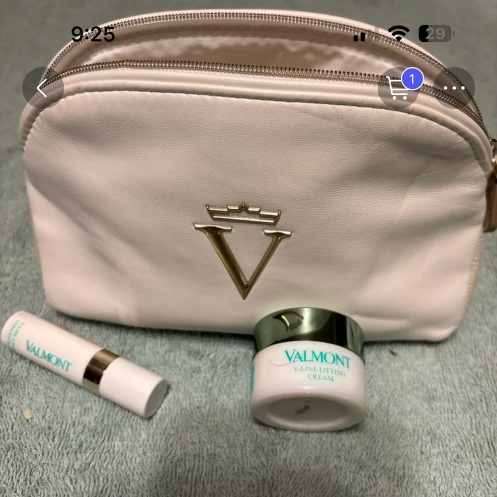 Valmont Light Pink Skincare Set with Bag